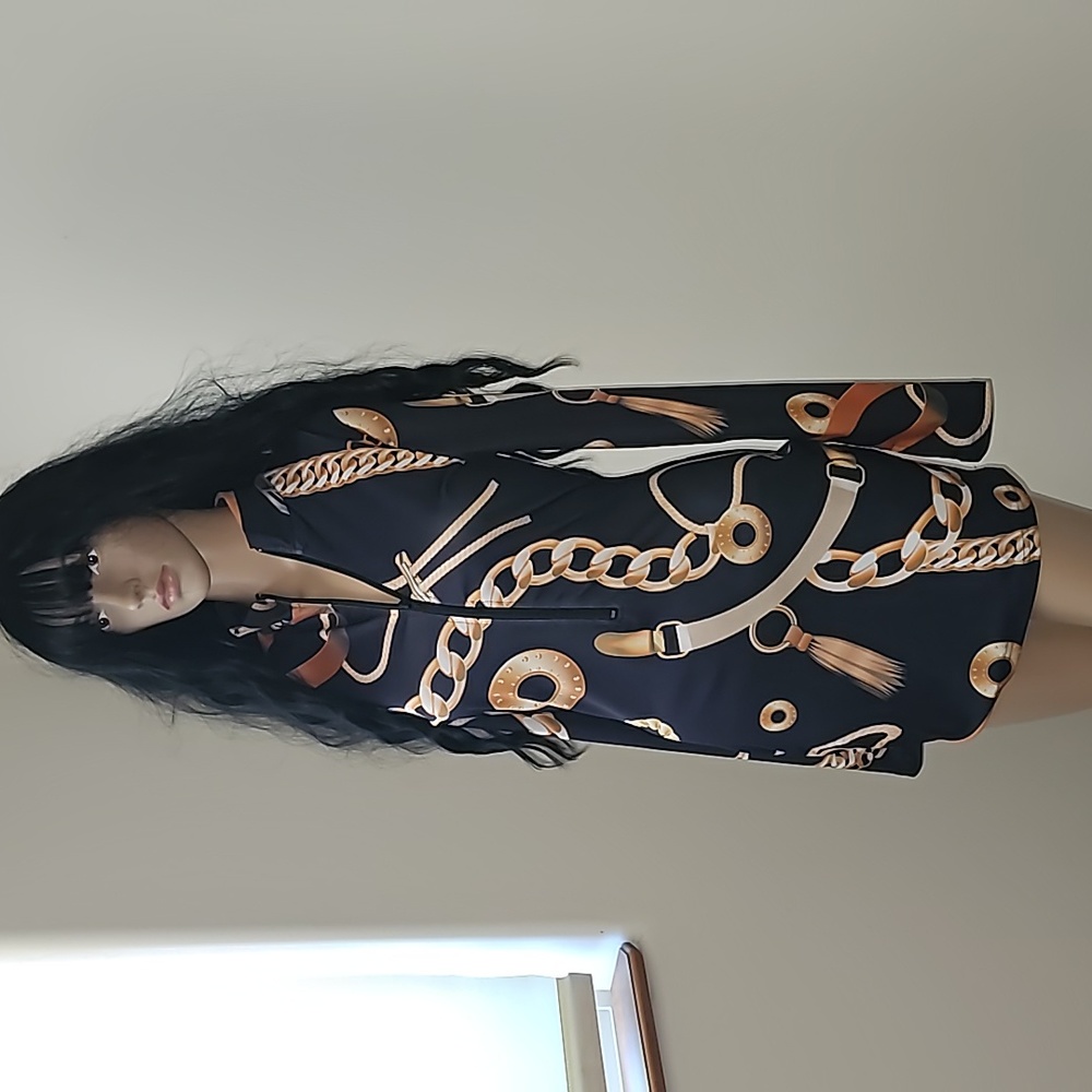 Bad Ass Long Sleeve Chain Design Dress 👗